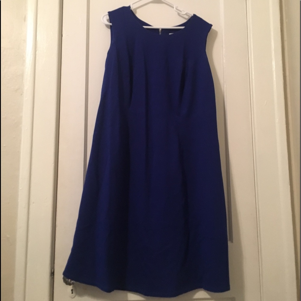 Blue scuba material Dress